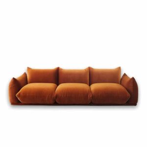 Modern Light Luxury Small Family Living Room Velvet Sectional Soft Bag Sofa