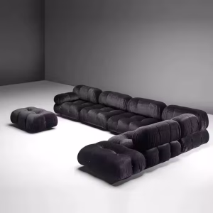 Modern Soft Living Room Couch  Contemporary Leather Sofa Set, Mario Bellini Modular Sectional Sofa Pieces